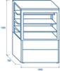 Хладилна витрина, статична, +2ºС до +6ºС, L=1000 мм, клас С