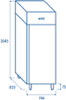 Среднотемпературен хладилен шкаф с 1 врата, GN 2/1, клас C, INOX