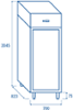 Среднотемпературен хладилен шкаф с 1 стъклена врата, GN 2/1, клас E, INOX
