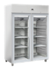 Нискотемпературен хладилен шкаф с 2 стъклени врати, GN 2/1, клас E, INOX