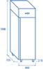 Нискотемпературен хладилен шкаф  с 1 врата, GN 1/1, клас D, INOX