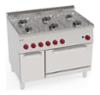 Печка с газова фурна GN 2/1 7 kW и 6 горелки 4 х 6 kW и 2 х 3,5 kW