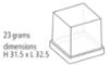Ледогенератор за лед тип кубче Full Square Cube 23 г, 155 кг/24 ч, без бин, въздушно охлаждане