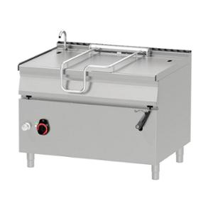 Електрически обръщателен тиган, 120л., ръчен механизъм, съд от неръждаема стомана