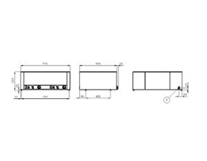 Електрическо бен-мари, 3 kW, 2xGN1/1-200,  с кранове за източване
