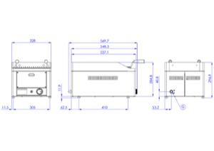 Газова скара с вулканични камъни, 6,5 kW
