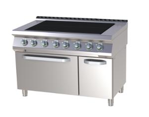 Печка с ел. фурна GN 2/1 с шест квадратни плочи, 6х3 kW