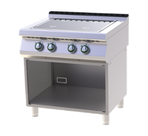 Индукционен котлон върху основа с четири нагревателни зони, 4x3,5 kW