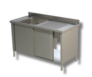 Работен шкаф с умивален басейн, ширина 1300 мм.