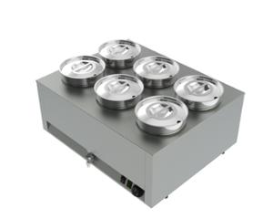Отоплител за супа, 6x4,5 л., с кранче за източване