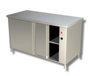 Островен отопляем шкаф с плъзгащи се врати от двете страни, ширина 1100 мм.