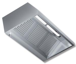 Аспираторен чадър стенен с лум.осветление, ширина 3600 мм.