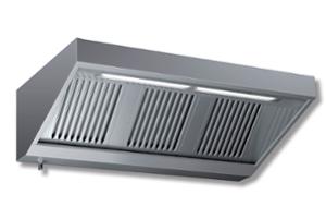 Аспираторен чадър стенен с луминисцентно осветление, ширина 2000 мм.