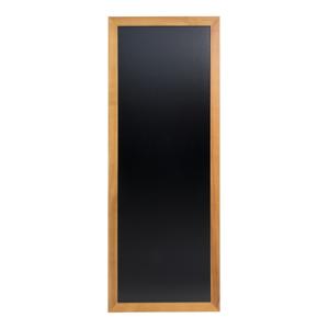 Стенно бар-меню черна дъска, с рамка от тиково дърво, 56x150 см
