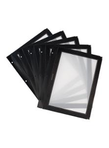 Вложки за меню - черен цвят, А4, 5 бр.
