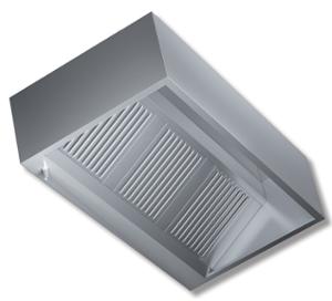 Аспираторен чадър стенен кубичен с мотор, ширина 1600 мм.