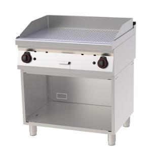 Газова скара тип оребрена плочa върху основа, две зони на управление 