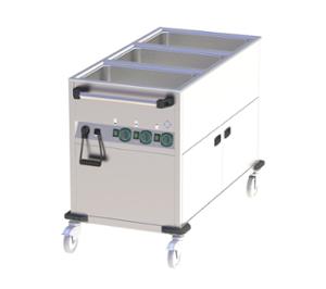 Бен-мари върху неутрален шкаф с колелца, 3хGN1/1