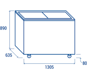 Фризерна ракла, дигитален термометър, 400 л