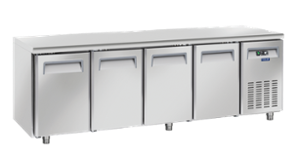 Среднотемпературна хладилна маса с 4 врати без агрегат, GN 1/1 съвместима