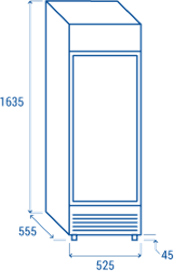 Хладилни витрини за напитки с панел, 300 л, различни цветове