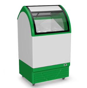 Хладилна витрина за сладолед, 3 съда, зелена