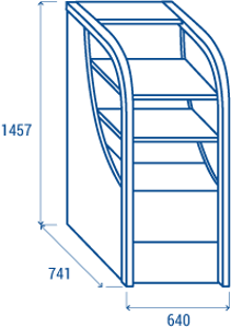 Хладилна витрина, стенна, вентилирана, различни цветове