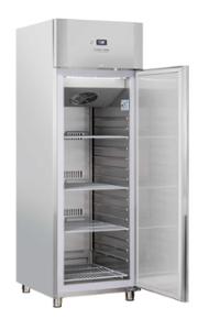 Нискотемпературен хладилен шкаф с 1 врата, GN 2/1, клас D, INOX