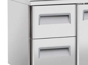 Среднотемпературна хладилна маса с 4 врати без агрегат, GN 1/1 съвместима