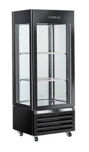 Хладилна витрина за вино с 1 врата, 440 л, черна, клас А