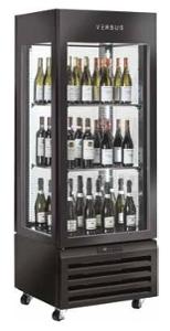 Хладилна витрина за вино с 1 врата, 440 л, черна, клас А