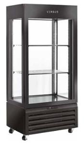 Хладилна витрина за вино с 1 врата, 600 л, черна, клас А