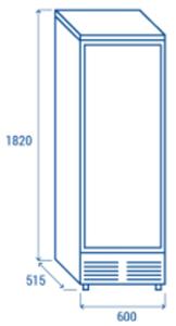 Хладилна витрина за вино, 293 л, еднотемпературна, черна, клас E