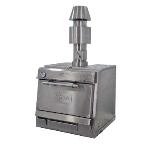 Фурна-барбекю на дървени въглища PIRA-70 XL SILVER SD, настолна