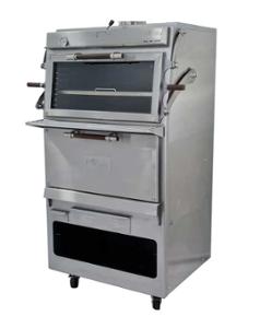 Фурна-барбекю на дървени въглища PIRA-90 D SILVER, свободно стояща