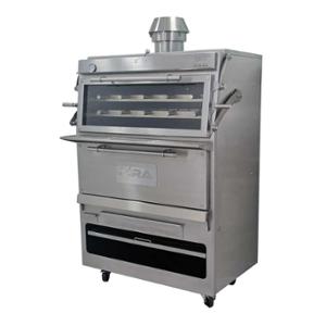 Фурна-барбекю на дървени въглища PIRA-120 D SILVER, свободно стояща