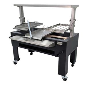 Грил на дървени въглища PIRA BBQ COMBI LUX 150, свободно стоящ