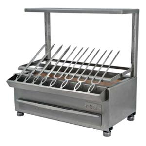Грил на дървени въглища PIRA Robata ESP 80 SILVER COMPLET, настолен