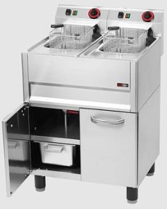 Електрически фритюрник, двоен, върху неутрална основа, различни размери