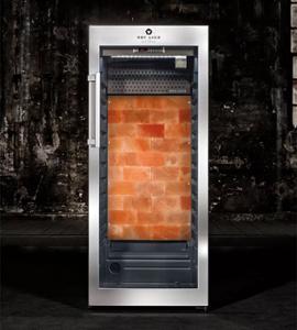 Хладилна витрина за сухо зреене, Premium S с LED Salt Wall, 100 кг, черна