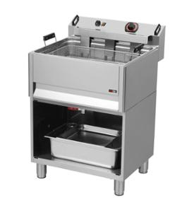 Електрически фритюрник с кранче за източване, върху основа, 30 л., 15 kW