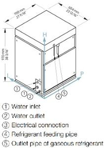 Ледогенератор за Flat Scales лед 1500 кг/24 ч, без агрегат и без бин