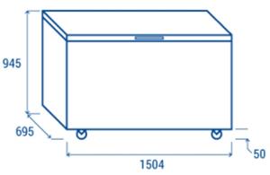 Фризерна ракла, 500 л