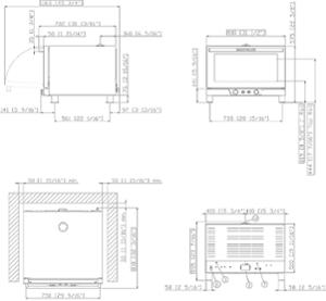 Конвектомат с овлажнител и помпа 4 нива 600х400 мм, BAKERLUX Classic Manual Humidity