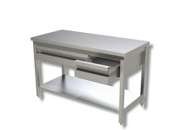 Островни работни маси с чекмеджета и един допълнителен плот (различни размери) - kuhnensko.com Островни работни маси с чекмеджета и един допълнителен плот (различни размери)