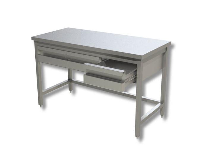 Островна работна маса с три чекмеджета, ширина 1400 мм. - kuhnensko.com Островна работна маса с три чекмеджета, ширина 1400 мм.