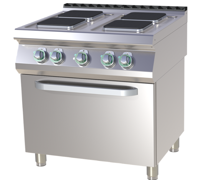Печки с ел. фурна и квадратни котлони, 4х2,6 kW, различни размери на фурната - kuhnensko.com Печки с ел. фурна и квадратни котлони, 4х2,6 kW, различни размери на фурната