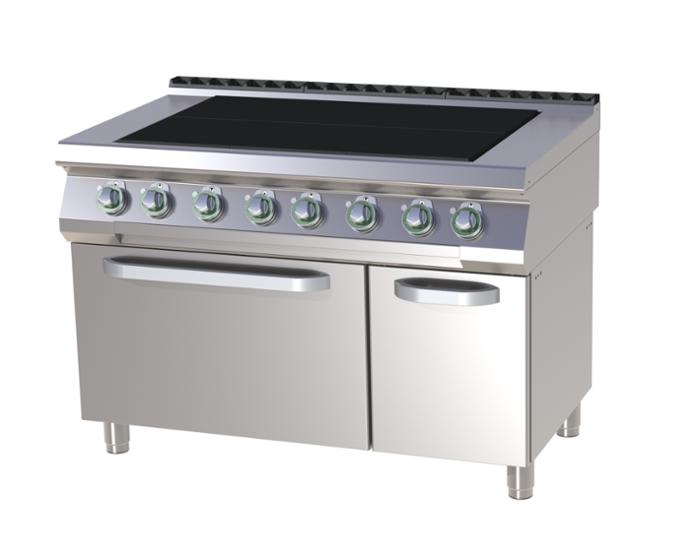 Печка с ел. фурна GN 2/1 с шест квадратни плочи, 6х3 kW - kuhnensko.com Печка с ел. фурна GN 2/1 с шест квадратни плочи, 6х3 kW