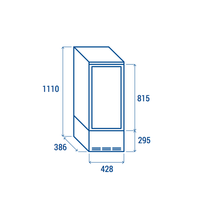 Хладилна витрина, +2°C до +12°C, 98 л, бяла - kuhnensko.com Хладилна витрина, +2°C до +12°C, 98 л, бяла