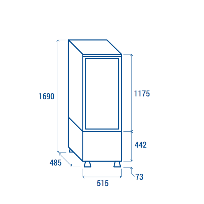Хладилна витрина, +4°C до +12°C, 235 л, бяла - kuhnensko.com Хладилна витрина, +4°C до +12°C, 235 л, бяла
